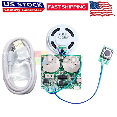 Button Control Sound 8M DIY Music Voice Player Greeting Card Module Micro USB US • $12.99