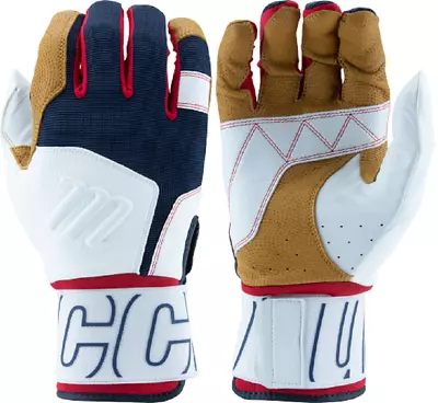 1 Pair 2023 Marucci MBG2BKSMFW V2 Blacksmith Batting Gloves USA Adult Large • $57.06