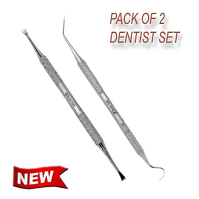 £3.87 • Buy Dental Teeth Cleaning 2 PC Dentist Floss Plaque Remover Care Tooth Scraper Tools