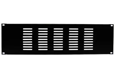 3U Black Vent Plate Panel 19  Road Case Server Rack Space Mount Vented 3RU • $18.95