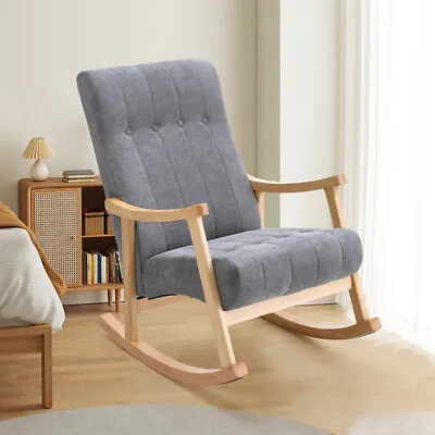 £149.95 • Buy Rocking Chair Modern Nursery Glider Rocker Armchair Upholstered Velvet Lazy Sofa