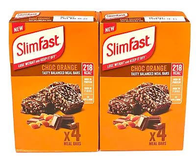 £11.90 • Buy 8XSlimFast Choc Orange Meal Bars MULTIPACK 2X4 Bars