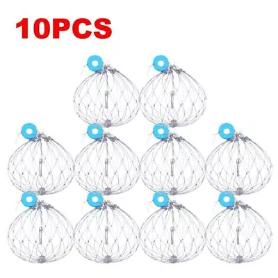 1-10PCS Fishing Crab Trap Net Automatic Open Closing Wire Fish Crab Cage 16/20 • $88.07