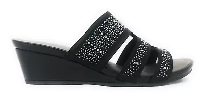 Women's Naturalizer Eliza Wedge Sandals - US Sizing Black/White 1017444/1017445 • $19.99