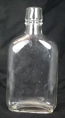 Vintage Whiskey Flask Bottle Clear • $9