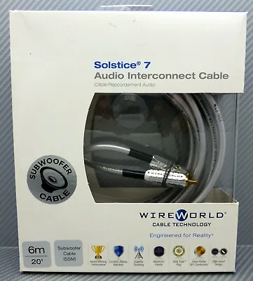$74.99 • Buy WireWorld Solstice 7 Audio Subwoofer Cable 6 Meter 