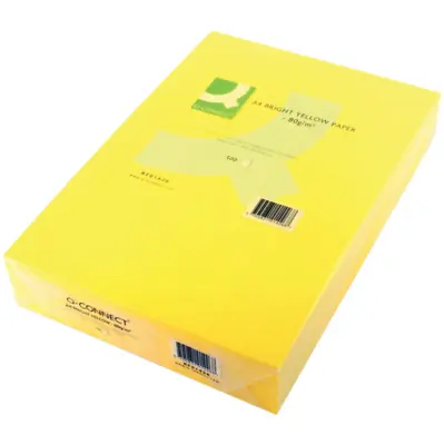 500 Sheets / 1 Ream A4 Intensive Yellow Coloured Paper 80 Gsm + Free 24h Del • £14.13