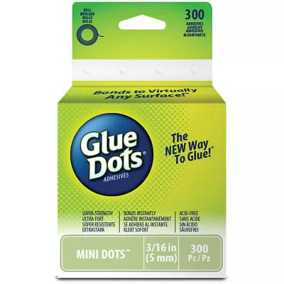 Glue Dots Clear Dot Roll-Mini .1875  300/Pkg Set Of 3 • $19.99