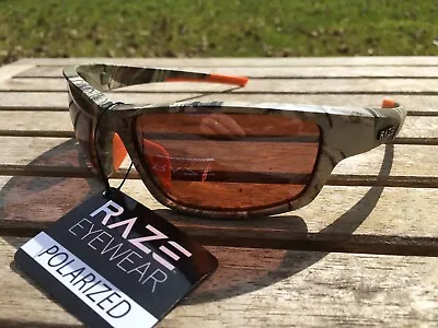 RAZE Eyewear Sunglasses Z Coast Polarized Fishing Camo Brown Amber Lens 21931 • $17.95