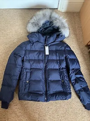 Versace Collection Mens Coat Size 50 Parka Jacket Real Finn Raccoon Fur Genuine • £250