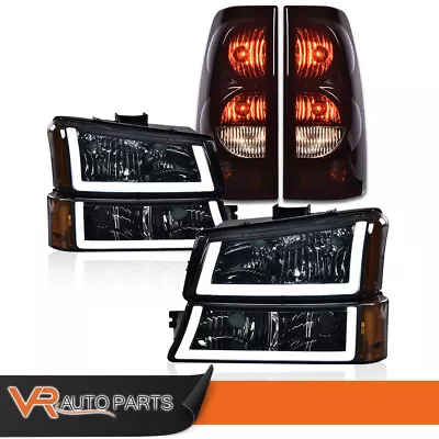 Headlight Lamps W/ Led Drl & Tail Lights 4 Pcs Fit For 03-06 Chevy Silverado • $140.28