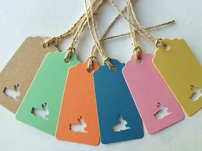 £2.99 • Buy Easter Bunny Cut-Out Gift Tags Handmade Recycled Kraft Label 6.5x3.5cm Gift Wrap