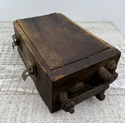 Antique Ford Model T A Ignition Buzz Coil Battery Wood Wooden Box • $16