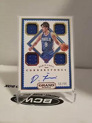 2016-17 Grand Reserve Cornerstones Quad Material Auto 56/99 Dario Saric RC OKC • $55