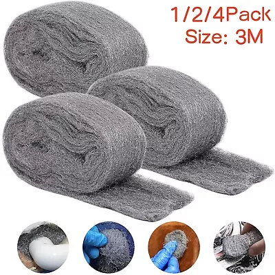 3M Steel Wire Wool Pads Quality Grade 000 Fine For Rats Mice Smoothing Sanding • £3.68