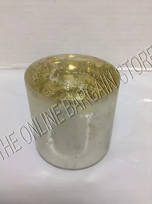 Pottery Barn PB Mercury Glass Alphabet Votive Cup Candle Holder 'U' Gold Silver • $10.39