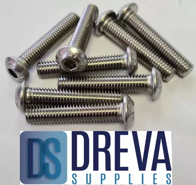 £2.55 • Buy Button Head Screws Allen Socket Bolts A2 Stainless Steel Screws - M3 M4 M5 M6 M8