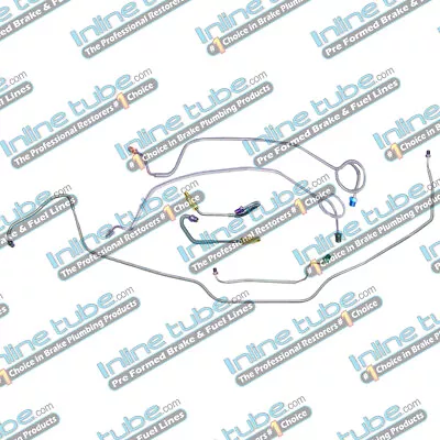 Inline Tube 71 Chevelle Front Brake Line Lines Set Kit Manual Drum Brakes 6P Oem • $65