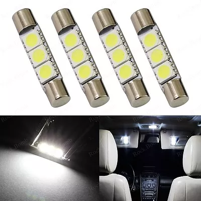 4 X Xenon White 28MM 6641 6614F LED Bulb For Sun Visor Vanity Mirror Fuse Lights • $8.99