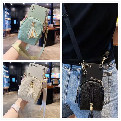 £5.99 • Buy For IPhone OPPO Crossbody Tassel Wallet Purse Women Girl Stand Phone Case Cover