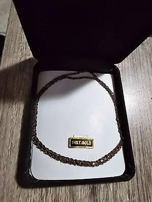 14k Gold Necklace (Chocolate) Milor Italy 1.7grm $$Wearable/ Nice!!! • $139.99