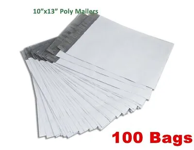 100 10  X 13  Self Sealing Poly Mailers Shipping Mailing Envelopes Plastic Bags • $13.99