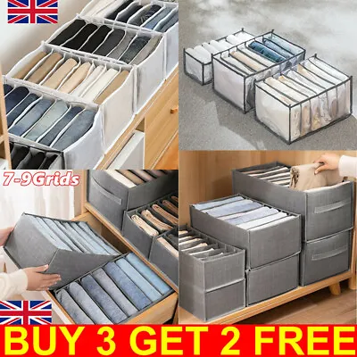 £5.49 • Buy Folding Drawer Organizer Clothes Box T-shirt Jeans Leggings Closet Storage Box
