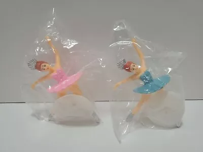 Vintage Ballerina Figurines Cake Cupcake Toppers Ballet Dancers Lot Of 2 • $9.84