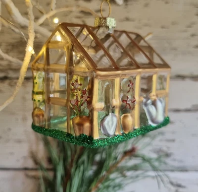 £7.99 • Buy  Gisela Graham Clear Vintage Vintage Greenhouse Glitter Glass Christmas Bauble