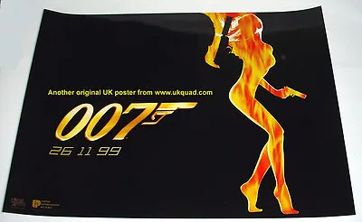 JAMES BOND POSTER WORLD IS NOT ENOUGH ORIGINAL 1999 CINEMA  ISSUED 16x12 Ins • £8.99