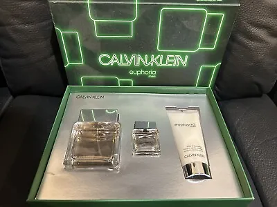 Calvin Klein Euphoria 100ml 3pc Set Men Edt Fragrance Perfume New Ib Genuine • $80