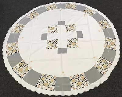 $18 • Buy SALE 60x60'' Round Embroidered Floral Cut Work Embroidery Fabric Tablecloth