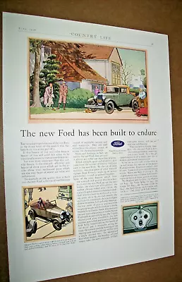 1928 Ford MODEL A Cabriolet Rumble Seat & Touring Large-mag Orig Car Ad • £26.01