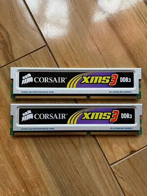 4GB (2X2gb) CORSAIR XMS3 1333MHz DDR3 TR3X6G1333C9 MEMORY DESKTOP RAM • £12.95