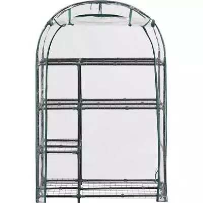 JOYSIDE Mini Greenhouse 62.6 X39.4 X17.3  4-Tier W/Clear Cover+Shelving Outdoor • $54.09