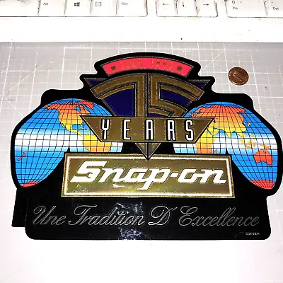 FOIL 75 YEARS SNAP-ON RACING Sticker / Decal   ORIGINAL OLD STOCK • $3.98