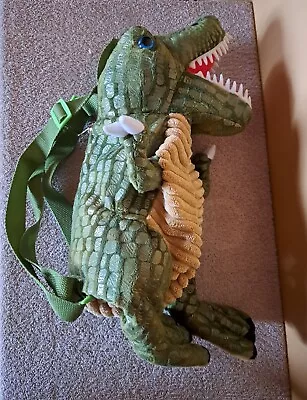 Dinosaur T-rex Green Backpack Plush Adjustable Straps Zip Close Hobby Lobby  • $16.95