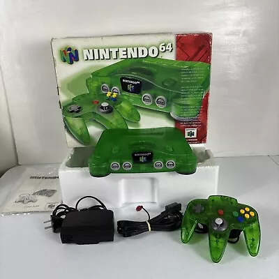 Nintendo 64 Game Console Complete Jungle Green Complete Boxed • $689.99