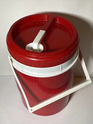 Vintage BEE 1 Gallon Red Water Cooler Jug W/ Spout AWESOME CONDITION - RETRO Vtg • $14