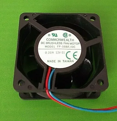 Fan 12 Volt 60mm Fans 12V Dc Cooling FP108F/DC12VS1S  60 X60x 25mm Sleeve X 1pc  • £2.99