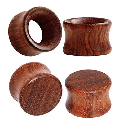 4PCS Organic Wood Ear Gauges Flesh Tunnels Plugs Wooden Ear Expander 00g-3/4  • $8.99