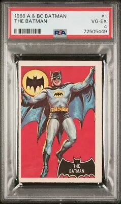 PSA 4 1966 A & BC The Batman No 1 Trading Card Rookie • £250