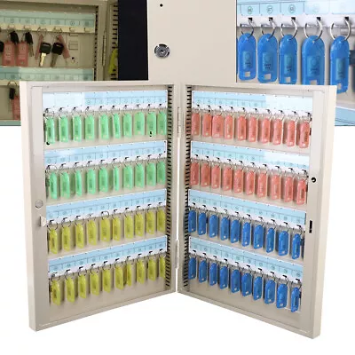 80 Key Storage Cabinet Lock Box Safe Organizer Wall Mount Large Car Lot Holder • $70