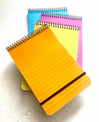 4 X Note Pad Spiral Multi-coloured Neon Ruled Line Notebook - Pack Of 4 • £3.54