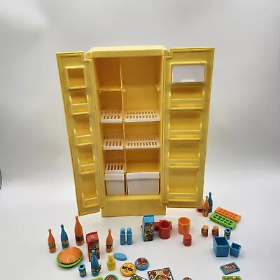 Vintage Barbie 1970s Dream House Lot Yellow Kitchen Refrigerator Food Vintage • $29.99