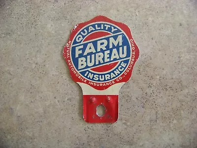 Vintage Farm Bureau Insurance Licence Plate Topper • $9.99