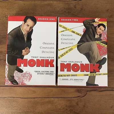 Monk Season 1 & 2 Complete DVD Sets VG Tony Schaloub • $8.49