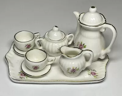 Mini Tea Set Porcelain Tea 10 Piece Set Made In Taiwan Miniature Tea Set EUC • $24.99