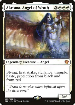 MTG Mythic Akroma Angel Of Wrath X 1 NM - Commander 2020 • $4.35