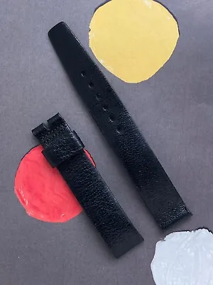 Zenith Swiss Made Two-Piece Black Leather Watch Strap • £30